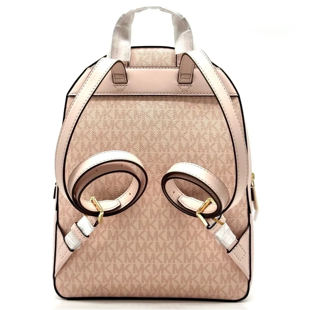Michael Kors Jaycee Medium Signature Logo Backpack Powder Blush